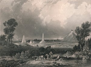 Planícies de Waterloo, meados do século XIX.