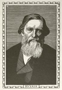 John Ruskin, escritor inglês, crítico de arte, artista e pensador social (woodcut) de Robert Bryden