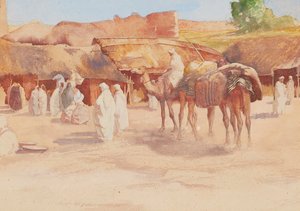 Viajando ao mercado (aquarela)