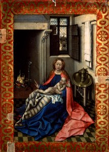Madonna e criança antes de uma lareira, 1430s.