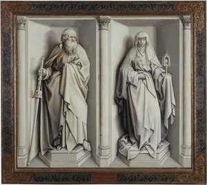 O casamento de Maria e José. Marcha ré de Robert Campin
