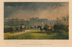 Hyde Park - a princesa passando as linhas dos voluntários, 7 de março de 1863, 1863 de Robert Charles Dudley