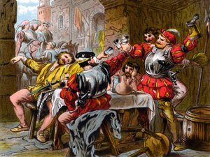 "Let me the Canakin Clink" Otelo Ato II. Cena II. (cromolitografia) de Robert Charles Dudley