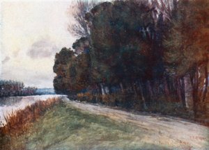 Margens do Arno (litografia a cores) de Robert Charles Goff