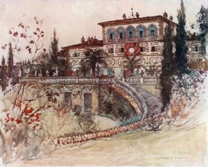A Villa Palmieri (litografia a cores)