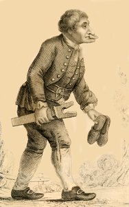 Botas velhas, um personagem bem conhecido em Rippon em Yorkshire, 1821.
