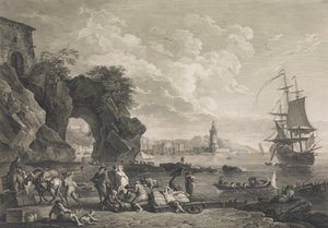 Vista de Pausilype perto de Nápoles, 1785. de Robert Daudet