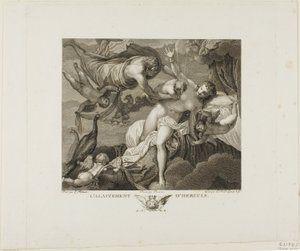 O Aleitamento de Hércules, prato dois de La Galerie du Palais Royal, volume II de Robert Delaunay