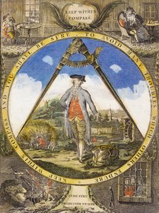 Mantenha dentro da bússola c. 1784 (gravura e gravura coloridas à mão)