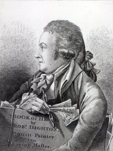 Auto-retrato, frontispício do seu "Livro das Cabeças", 1795 de Robert Dighton