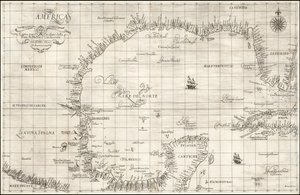 Mapa de 1646 do Golfo do México por Robert Dudley de Robert Dudley