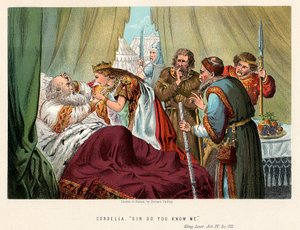 Cena do Rei Lear de Shakespeare, c1858 de Robert Dudley
