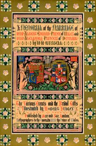 A capa de Um memorial do casamento da HRH Albert Edward Prince of Wales, 1863 de Robert Dudley