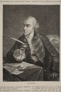 John Wilkes, ilustração de &39;História Ilustrada de Cassell da Inglaterra&39; (foto sépia) de Robert Edge Pine