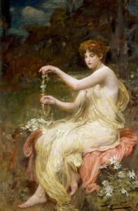 "Fazendo correntes de margaridas". Pintura de Robert Fowler (1853-1926) Coleção particular