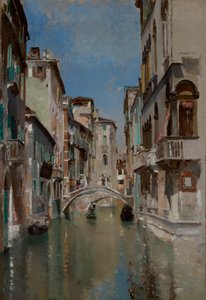 Canal em Veneza, Bairro de San Trovaso, ca. 1885. de Robert Frederick Blum