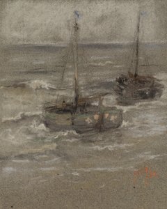 Barcos de pesca ancorados de Robert Frederick Blum