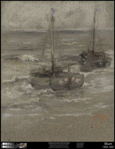 Barcos pesqueiros ancorados, 1884 de Robert Frederick Blum