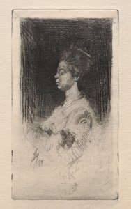 Cabeça de perfil de uma rapariga japonesa de Robert Frederick Blum