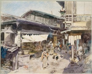Cena de rua em Ikaho, Japão de Robert Frederick Blum