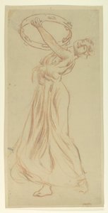 Study for Girl with Tambourine, “Vintage Festival”, Mendelssohn Glee Club, Nova York de Robert Frederick Blum