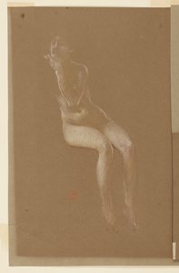 Estudo para uma mulher sentada, “Vintage Festival”, Mendelssohn Glee Club, Nova York, NY de Robert Frederick Blum