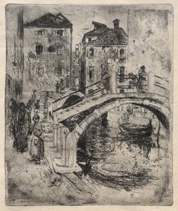 Canal e pontes de Veneza de Robert Frederick Blum