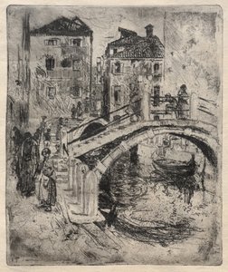 Canal Venetian e pontes, 1886. de Robert Frederick Blum