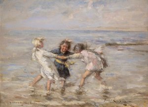 A Frolic in the Sea (óleo a bordo)