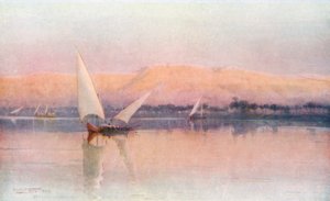 A Nile Afterglow (litografia a cores)
