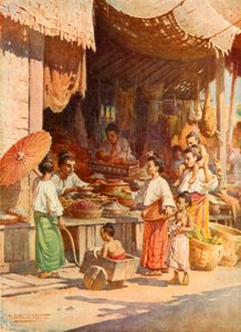 Em um bazar birmanês de Robert George Talbot Kelly