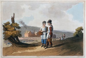 Trabalhadores de fábrica infantil, 1814 de Robert Havell
