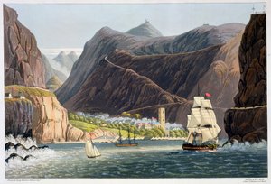 As Estradas, Santa Helena, 1815 de Robert Havell