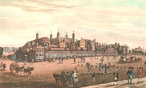 A torre de Londres, c1821. de Robert Havell