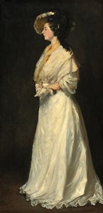 Mulher jovem de branco de Robert Henri