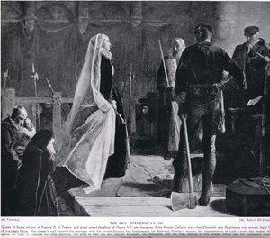 The End, Fotheringay, 1587, ilustração da "História das Nações de Hutchinson", c.1910