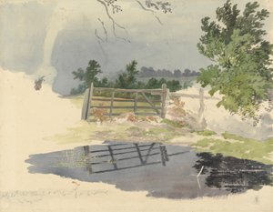 Uma Porta Reflectida numa Piscina de Robert Hills