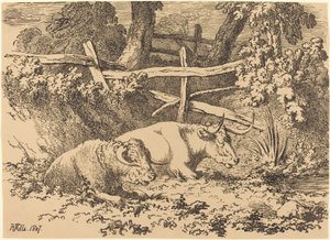 Gado descansando de Robert Hills