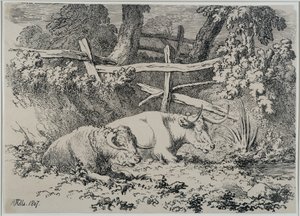 Descansar gado, 1807 de Robert Hills