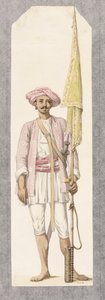 Rocket Man of Tipoo Sultan (1750-99), c.1793-4 (wc no papel) de Robert Hone