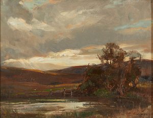 Evening On the Swire Road, Ettrick Bridge (óleo sobre tela)