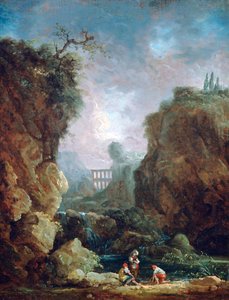 Paisagem com Cascata e Aqueduto