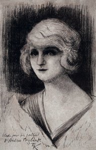 Retrato de Andree Brabant (desenho) de Robert Kastor