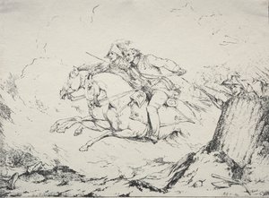 Espécimes de Poliautografia: Cavalry Charge, 1803.