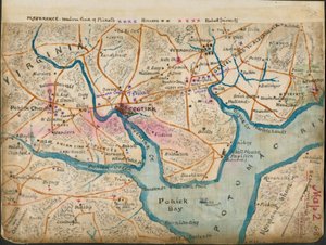 (Mapa do baixo rio Potomac mostrando linhas de piquete, janeiro de 1862) LOC gvhs01.vhs00059