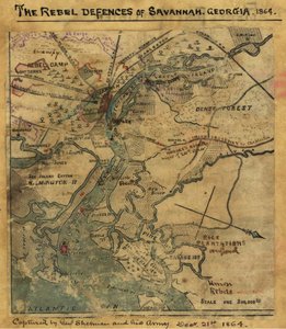 Ataque ao Ft. Pulaski Savannah, Geórgia, abril de 1862. LOC gvhs01.vhs00277
