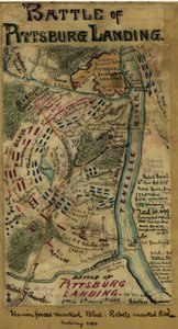 Batalha de Pittsburg Landing ou Shiloh 6 e 7 de abril de 1862. LOC gvhs01.vhs00314