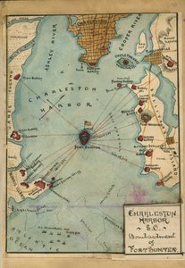 Porto de Charleston, S.C. Bombardeamento do Forte Sumter. LOC gvhs01.vhs00058
