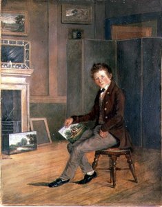 Retrato de Joseph Stannard (1797-1830) como Jovem (óleo sobre papel sobre tela)