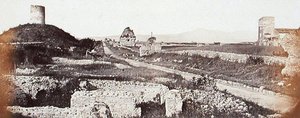 Vista da Via Appia Antica (foto a p/b)